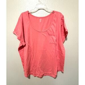 Women’s a.n.a Boat Neck T-shirt with Pocket, size 3X